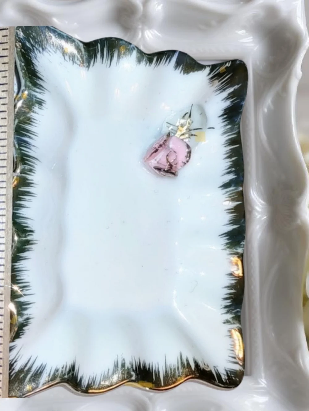 Vintage Ring Holder Dish Porcelain Japan Stamped